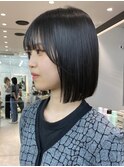 イメチェン外ハネボブ美髪ワイドバングレイヤー髪質改善縮毛矯正