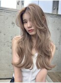 ベージュロングレイヤー