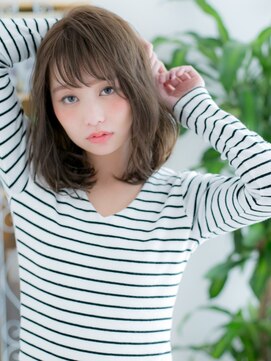 ネル 仙台(Nelu) 仙台/髪質改善/オリーブベージュ×大人ウェーブミディアム♪b