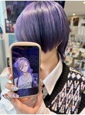 にじさんじ 榊ネス ケアブリーチ ラベンダー パープル ショート