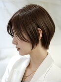 横浜西口大人ショートボブココアベージュイルミナグレージュ40代