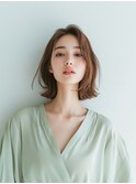 外ハネボブ/ボブ/前髪なし/イメチェン