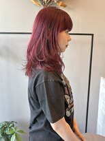 ニール(niil)&nbsp;【REINA】ワイドバング×レイヤー×チェリーレッド