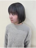 大人可愛いアッシュグレー小顔ショートボブ10代20代30代