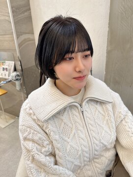 アナ ラーナ(Anna Lanna) 耳掛けショート×ダークブラウン＊森本ひろか＊