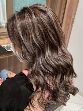 エジョン 八幡山店(Aejon) 大人レイヤーカット白髪ぼかし脱白髪染め40代50代60代