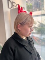 デコラ DECOR&nbsp;リタッチメンテ後の綺麗なハイトーン/ミニボブ/ケアブリーチ