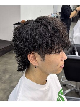 クロウ 豊川(CROW) メンズウルフ波巻きパーマシャドウパーマ