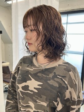 ペピンバイメルシー(pepin by merci.) 顔まわりレイヤーボブパーマ
