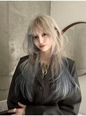 ホワイトブロンド×ペールブルー