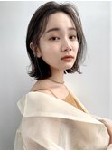【GARDEN武田美奈】透明感シアーベージュ×外ハネミディ