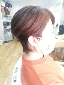 今日は美容院 大人の初めてショートツーブロック/レディース