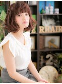 くせ毛風Aライン小顔濡れ髪切りっぱなしボブc5大宮20代30代40代