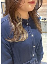 ラボヌールヘアー 札幌店(La Bonheur hair etoile) 【熊澤】ミルクティーベージュイヤリングカラー◯