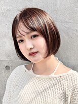 ＊シアーカラーワンカール小顔ショートボブ