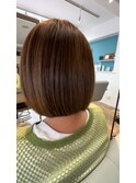 ミニボブ×ハイライト×超高濃度水素カラー