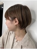 大人可愛い20代30代40代黒髪前下がりショートボブ丸みショート◎