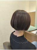 ダークブラウンのツヤ髪