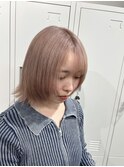 ミルクティーカラーマロンベージュカラーブリーチダブルカラー