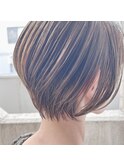 大人ショート/マロンベージュ/前下がりショートボブ