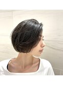 黒髪ボブ/カットで作る丸みのあるボブ/バルーンボブ