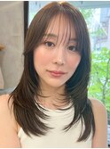 顔周りレイヤーフェイスレイヤー小顔レイヤー レイヤーカット