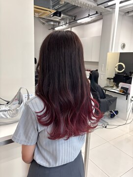 アライブ ハラジュク(ALIVE harajuku) 【ALIVE 夕貴】ワインレッドグラデーションカラー