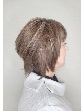 松本平太郎美容室 国立店 40代50代60代×ミディアムレイヤー×イノアカラー