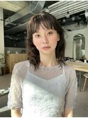 【細かめパーマ】しっかりパーマ×ミディアムヘア(東京駅)