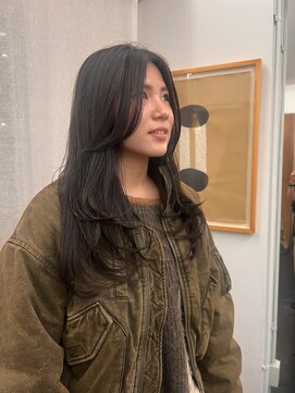 クラップス 上永谷(CLAPS) ロングレイヤーカット顔周りレイヤーウルフハッシュカット韓国