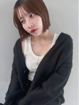 フッズ(HOODS) シースルーバング　ミニボブ　切りっぱなし