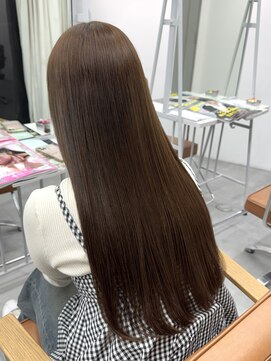 サロンドミルク 新百合ヶ丘店(salon de MiLK) ★スモーキーブラウンウォームベージュ顔周りカット透明感カラー