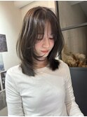大分ミディアムボブレイヤーかるめ韓国レイヤーくびれスタイル