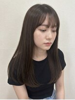 ココカラヘアー ニコ(cococara hair nico)&nbsp;オリーブカラー/髪質改善ストレート/内巻き/艶髪/前髪あり