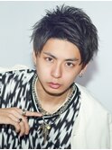 アップバングショートレイヤーソフトツーブロック刈り上げ