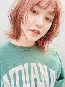 ディッセンバー 神宮前(December) 【laundry】オレンジベージュ/ボブウルフ