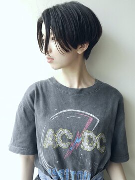 モリオフロムロンドン 原宿本店(morio from London) 【morio 原宿】ハンサムショート　センターパート　前髪なし