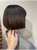 切りっぱなしボブナチュラルブラウン