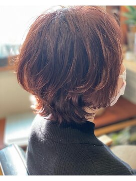 ウル ヘア アンド ライフ(ulu HAIR&LIFE) 伸ばしかけパーマスタイル グレイ・ファッションカラー可能
