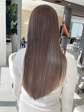 エアー 銀座(air) ★岡田有加★20代30代/アクアベージュ×ストレートロング