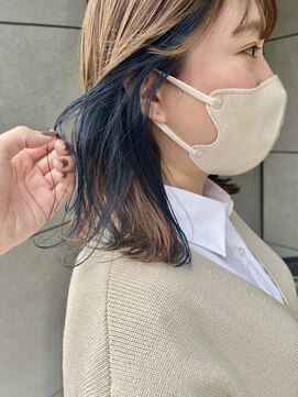ヨーク(yoke.) イヤリングカラー！ブルー！