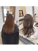 ディッシュ 五反田(dish)&nbsp;赤みオレンジみを抑えた透明感ベージュ★五反田美容室