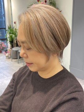 GBG 自由が丘 くびれショートボブ40代50代グレイカラー白髪染め白髪ぼかし