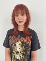 コト 福井大和田店(coto)&nbsp;福井　ブリーチ　ダブルカラー　オレンジブラウン　レイヤー