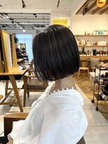 小森谷,黒髪,グレーベージュ,レイヤーロング,前髪パーマe7