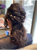 お呼ばれパーティーヘアアレンジ#1 編みおろし