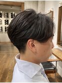 メンズカット　センターパート　
