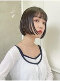 ◎切りっぱなしボブ縮毛矯正ミニボブストレートパーマ