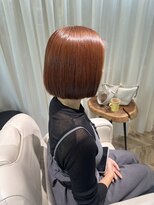 ワッツユアヘアストーリー(What’s your hair story)&nbsp;オレンジブラウン/ボブ/ブリーチなしダブルカラー/バイカルテ