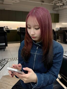 ラヴィズム(LUVISM) ダブルカラーブリーチインナーカラー顔周りレイヤー